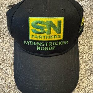 John Deere Hat Cap Mens Black Adjustable Strapback S+N Partners Sydenstricker